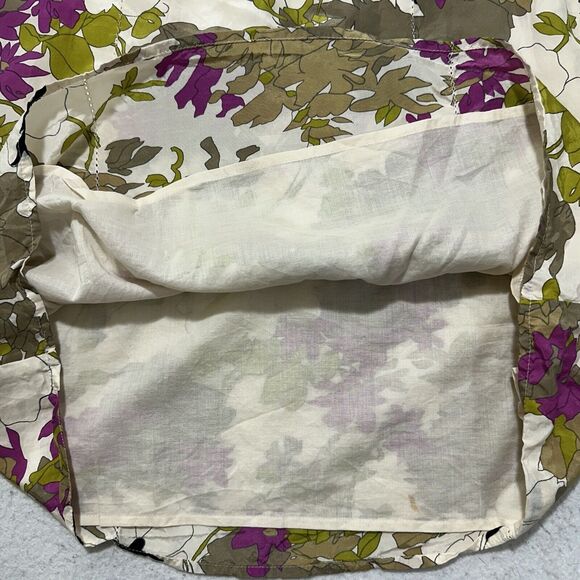 Ann Taylor LOFT Petites Women's 4P Silk Blend Floral A-Line Empire Waist Dress - Picture 6 of 11